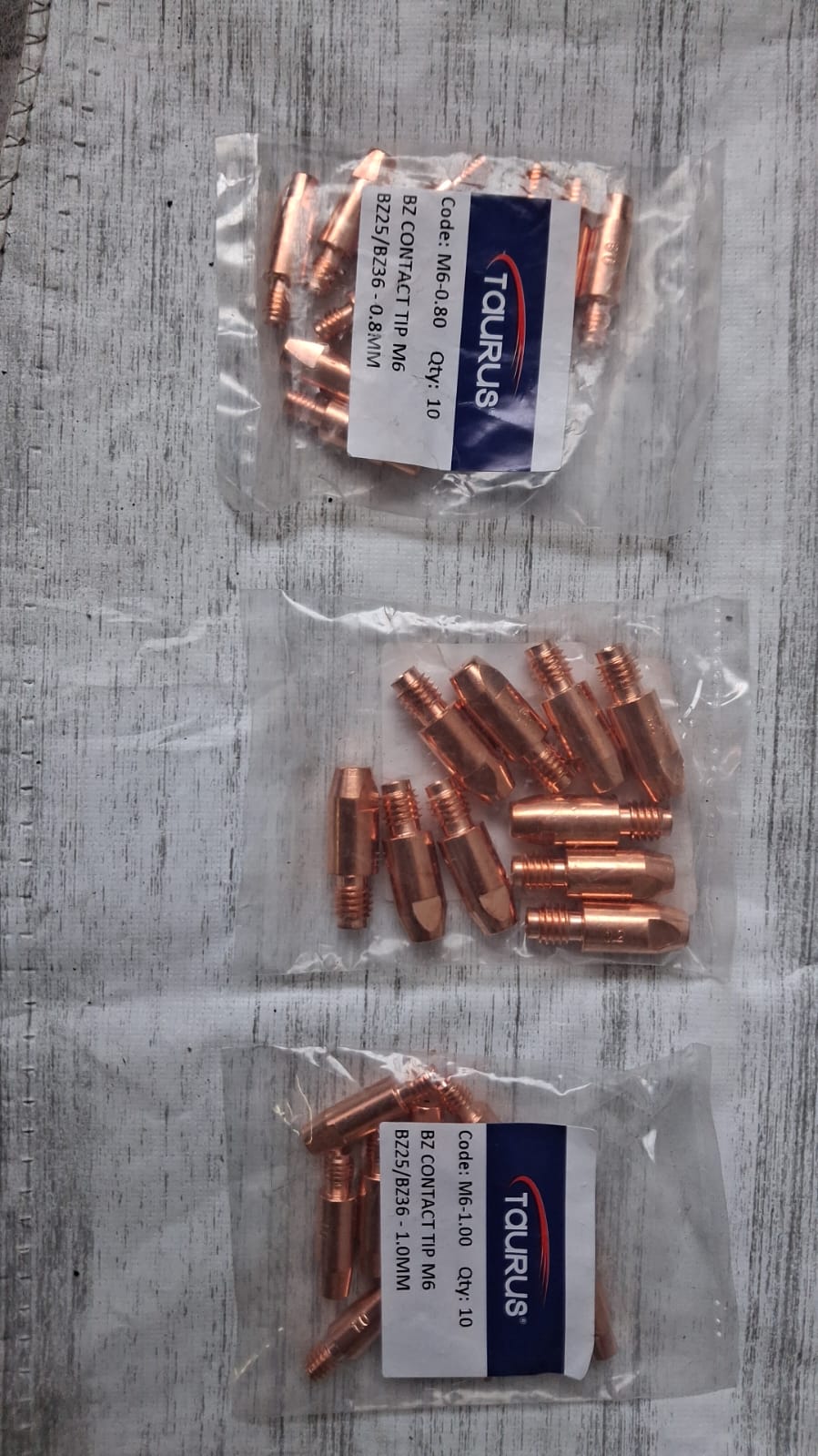 MIG welding contact tips