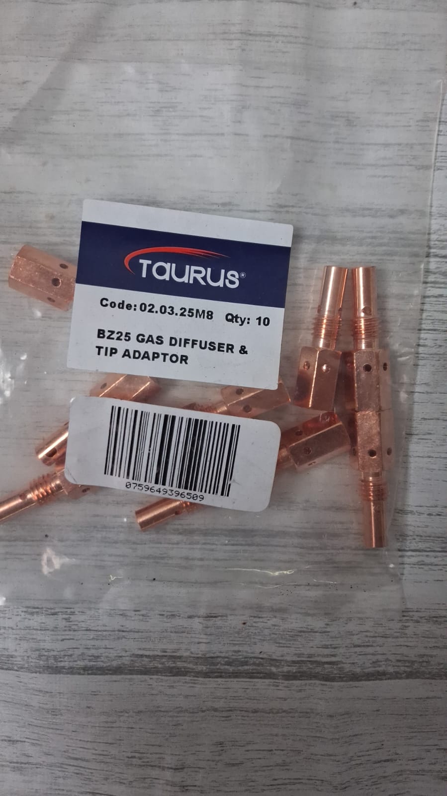Gas diffuser and tip adaptor